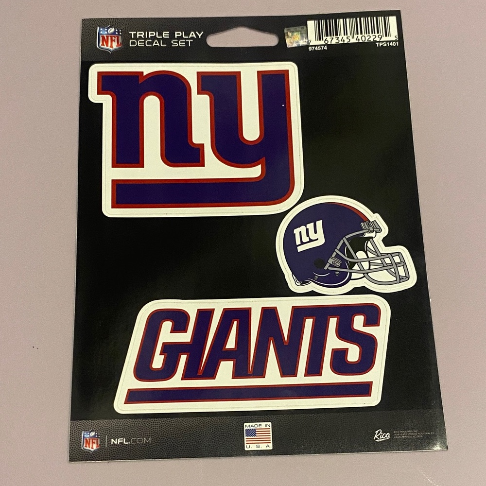 New York Giants sticker Decal Trio stickers